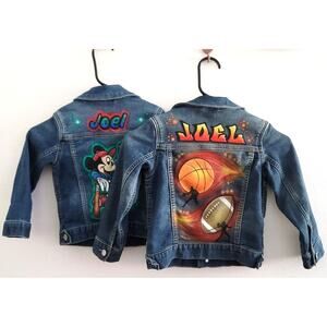 Gap Toddler Soft Denim Icon Jacket "Joel" Customized Medium Wash Bundle 3T 4T